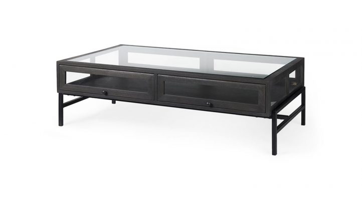 Lyon-48-dark-brown-w-black-metal-base-square-display-coffee-table-1