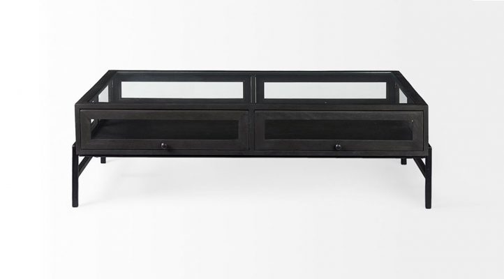 Lyon-48-dark-brown-w-black-metal-base-square-display-coffee-table-2