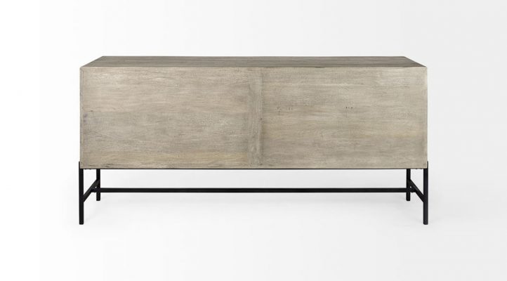lyon-70lx18wx32h-gray-wood-w-black-metal-base-4-door-glass-cabinet-sideboard-4