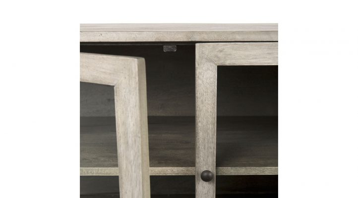 lyon-70lx18wx32h-gray-wood-w-black-metal-base-4-door-glass-cabinet-sideboard-7