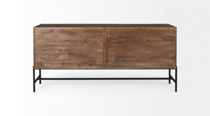 lyon-70lx18wx32h-medium-brown-w-black-metal-base-4-door-glass-cabinet-sideboard-4