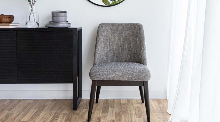 Fawcett Dining Chair- Dark Base- Pepper-2