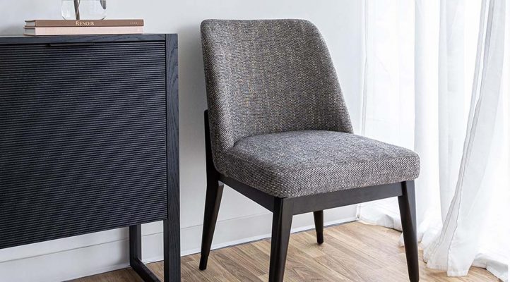 Fawcett Dining Chair- Dark Base- Pepper-3