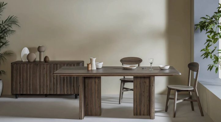 Lino Dining Table - Rustic Saddle Tan (2)