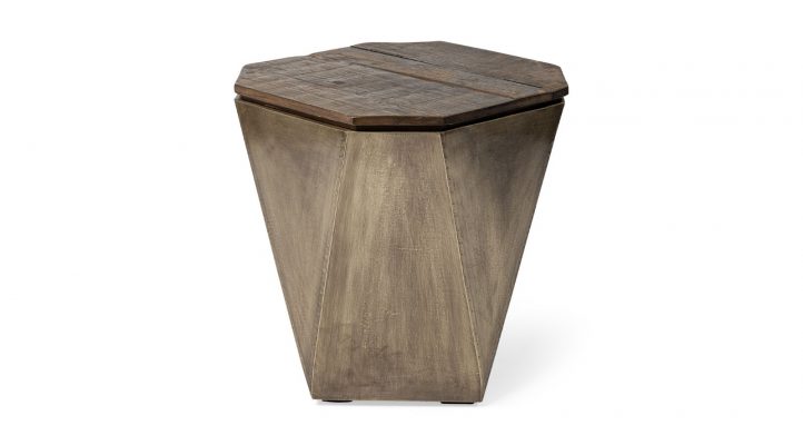 Esagono- Gold Side Table-1