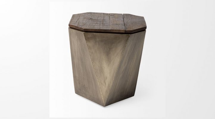 Esagono- Gold Side Table-2