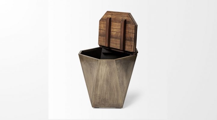 Esagono- Gold Side Table-4