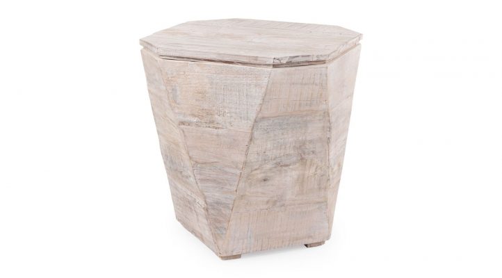 Esagono- Light Brown Side Table-1
