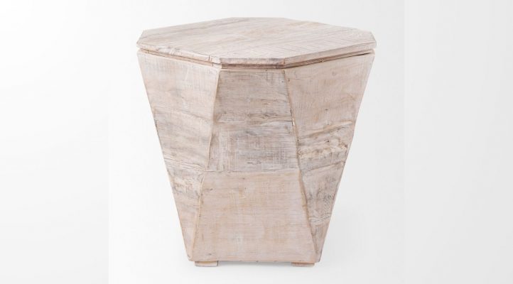 Esagono- Light Brown Side Table-4