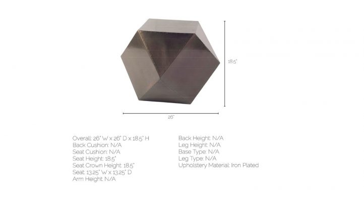 Exagoni Black Side Table-5