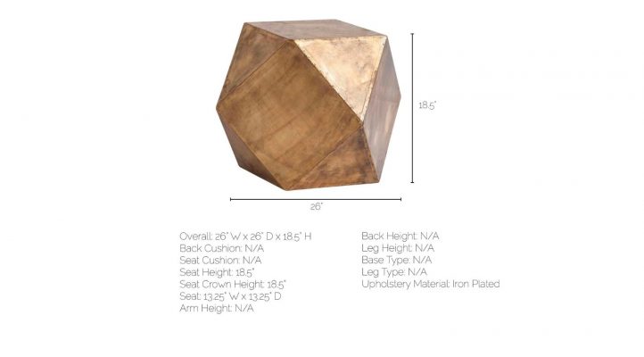 Exagoni gold Side Table-5
