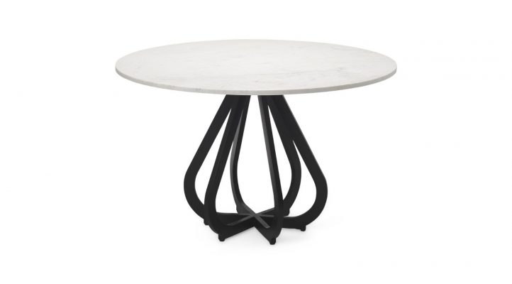 Laurent Dining Table- Black Metal-1
