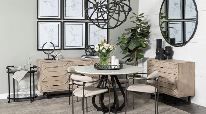 Laurent Dining Table- Black Metal-10