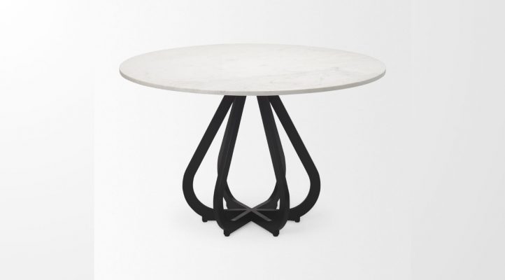 Laurent Dining Table- Black Metal-2