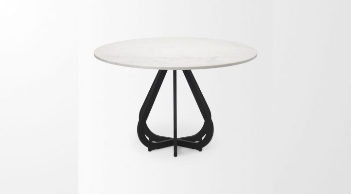 Laurent Dining Table- Black Metal-3
