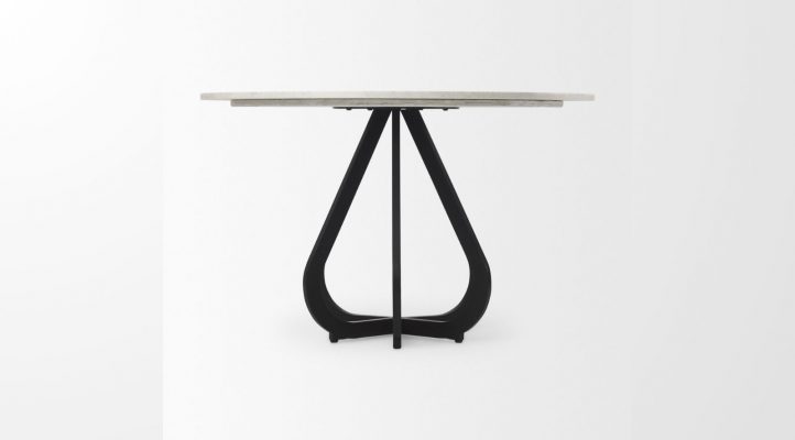 Laurent Dining Table- Black Metal-4