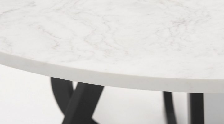 Laurent Dining Table- Black Metal-5