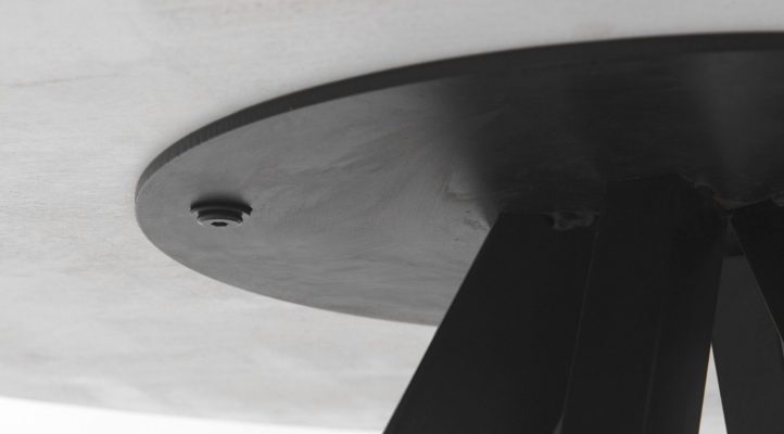 Laurent Dining Table- Black Metal-6