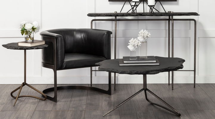 Pinera II - BLACK Accent Table-5