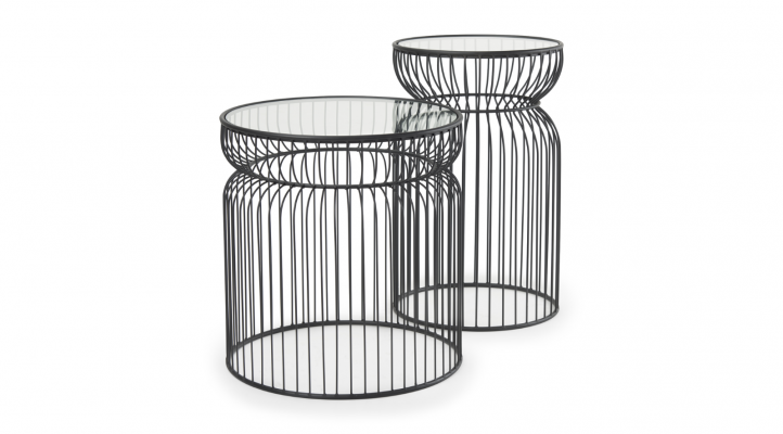 Shani Set of 2 Round-black-1