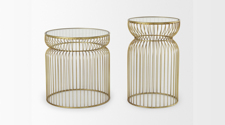 Shani Set of 2 Round-gold-2