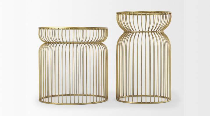 Shani Set of 2 Round-gold-3