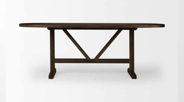 Viktor Dining Table-Dark Brown 84L-2