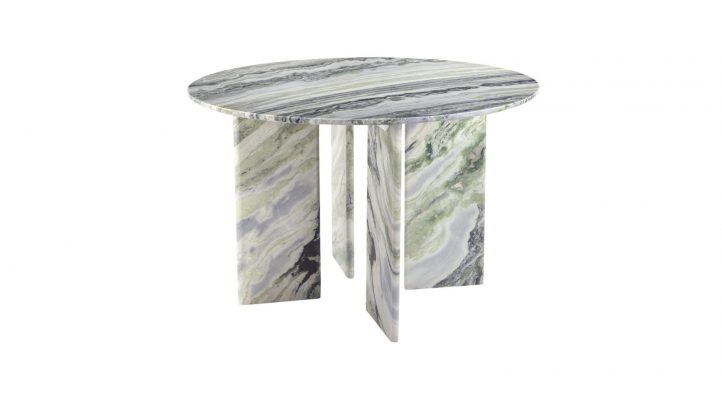Celia Round Dining Table- Green Onyx Marble-1