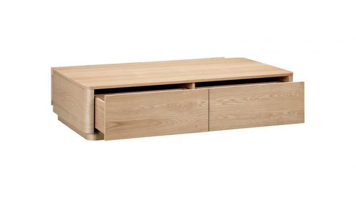 ROUND OFF COFFEE TABLE- OAK-3