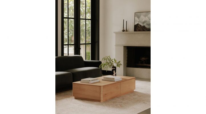 ROUND OFF COFFEE TABLE- OAK-9
