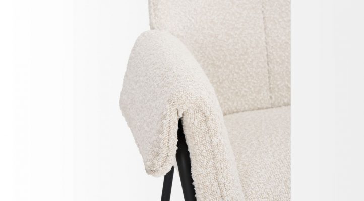 Brently- Cream Boucle Dining Chair -8