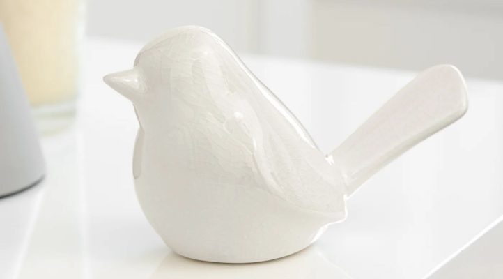 Lilo White Ceramic Bird-1