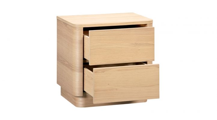 Round Off Tall Nightstand- Oak-4