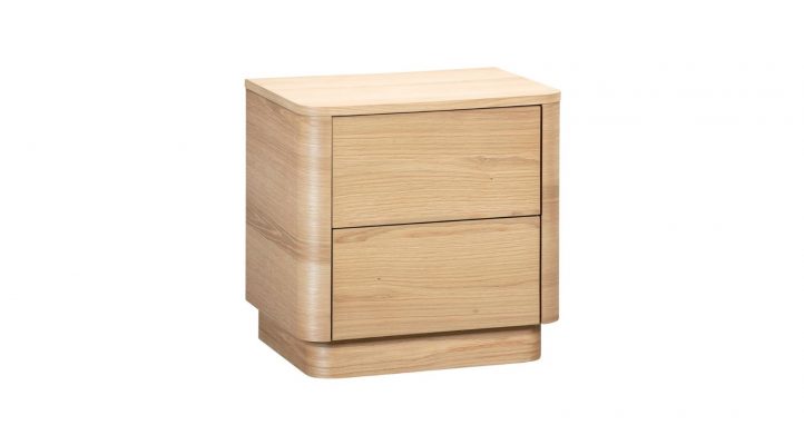 Round Off Tall Nightstand- Oak-6