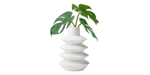 Alba Layered Ring 7.5h Ceramic Vase - Matte White (3)