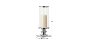 Fino Pedestal 14h Hurricane Candle Holder (5)