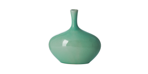 Lilo Celadon Crackle Ceramic 8.75h Wide Vase (1)