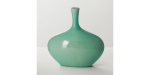 Lilo Celadon Crackle Ceramic 8.75h Wide Vase (2)