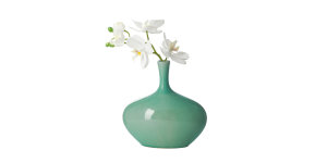 Lilo Celadon Crackle Ceramic 8.75h Wide Vase (3)
