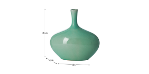 Lilo Celadon Crackle Ceramic 8.75h Wide Vase (4)