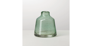 Marina Tapered Gold Bubble 6h Glass Vase - Light Green (2)