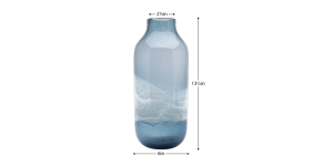 Milky Way 13.5h Glass Vase - Blue (5)