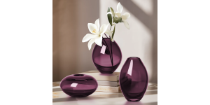 Mini Lustre Assorted 3 Piece Purple Glass Vase Set (2)