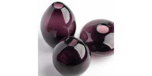 Mini Lustre Assorted 3 Piece Purple Glass Vase Set (4)
