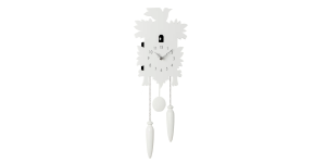 Modern Motion 23h Cuckoo Clock with Removable Pendulum - White (3)