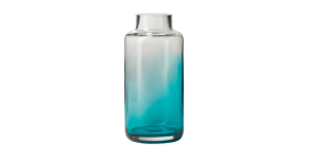 Ocean Blue Ombre 10h Glass Vase (1)