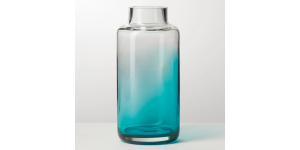 Ocean Blue Ombre 10h Glass Vase (2)