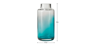Ocean Blue Ombre 10h Glass Vase (4)