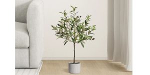 Olive Tree 28h Cement Potted Faux Plant (5)