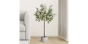 Olive Tree 37h Cement Potted Faux Plant (5)